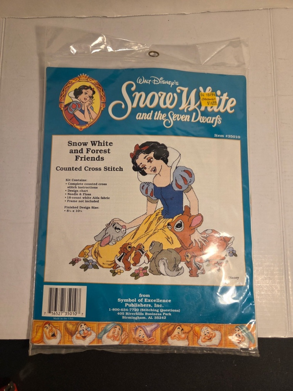 Disney Snow White Counted Cross Stitch Kit Forest Friends #35010 Vintage